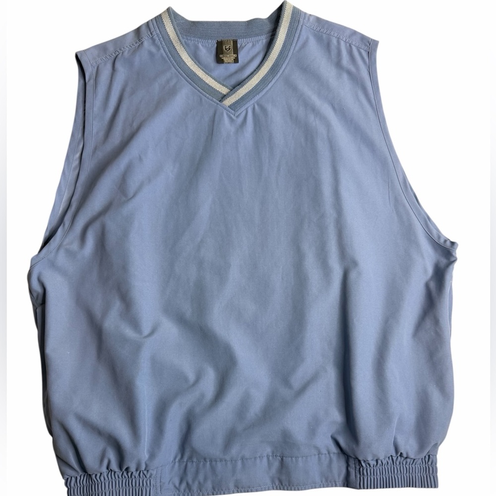Nike‎ Golf Blue V-Neck Windbreaker Vest XL Pullover Lightweight